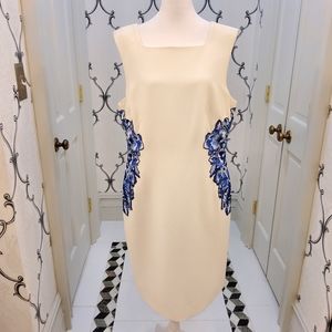 Off-white and Blue Dress. Size 14. Antonio Melani